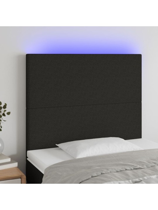 Led-voodipeats, must, 80x5x118/128 cm, kangas