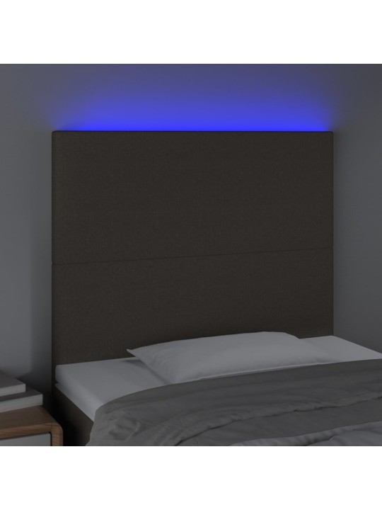 LED-voodipeats, pruunikashall, 80x5x118/128 cm, kangas