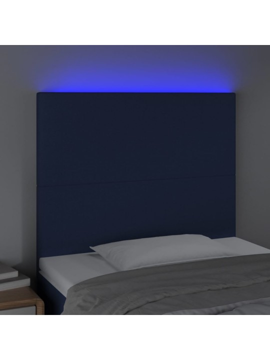 LED-voodipeats, sinine, 80x5x118/128 cm, kangas