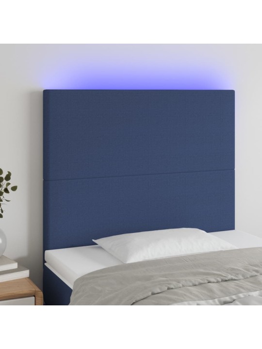 LED-voodipeats, sinine, 80x5x118/128 cm, kangas