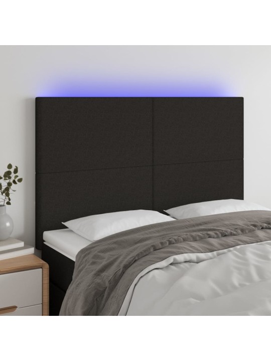 LED-voodipeats, must, 144x5x118/128 cm, kangas