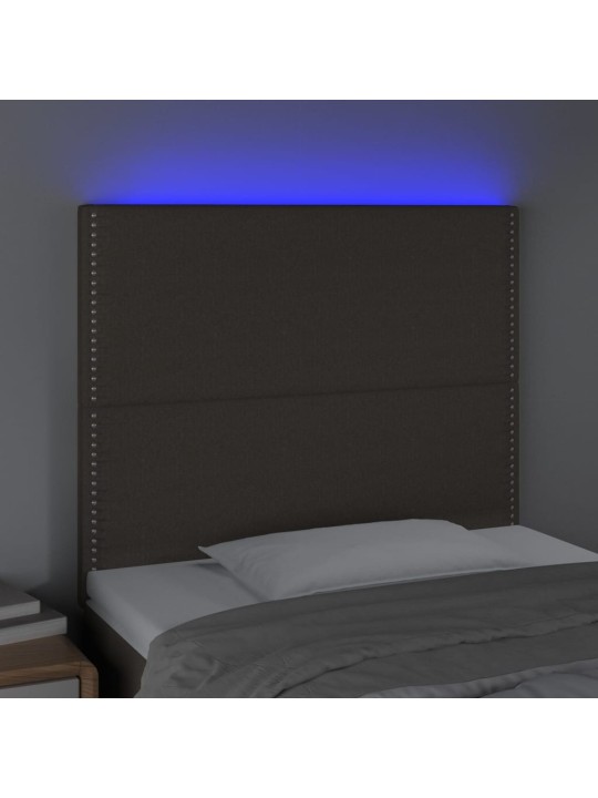 Led-voodipeats, pruunikashall, 80x5x118/128 cm, kangas