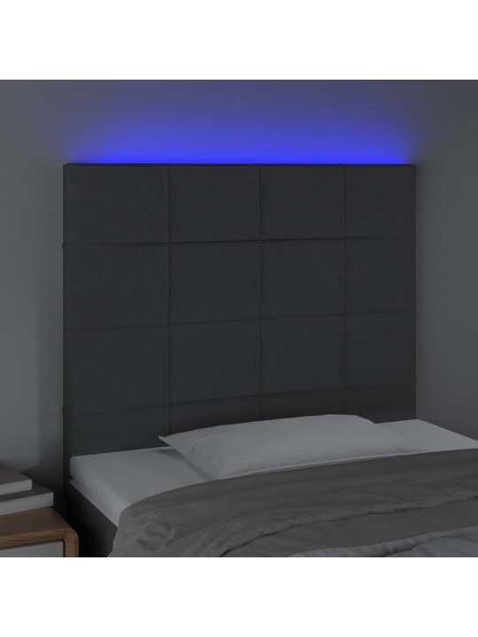 LED-voodipeats, tumehall, 100x5x118/128 cm, kangas