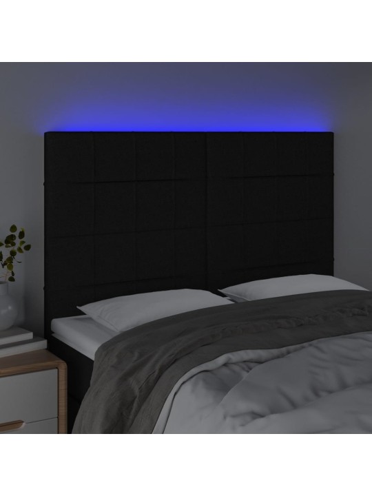 LED-voodipeats, must, 144x5x118/128 cm, kangas