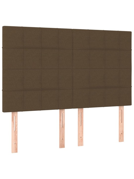 LED-voodipeats, tumepruun, 144x5x118/128 cm, kangas