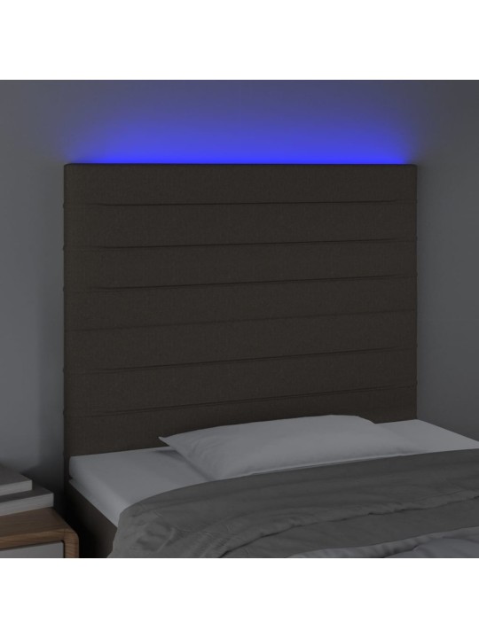 Led-voodipeats, pruunikashall, 100x5x118/128 cm, kangas