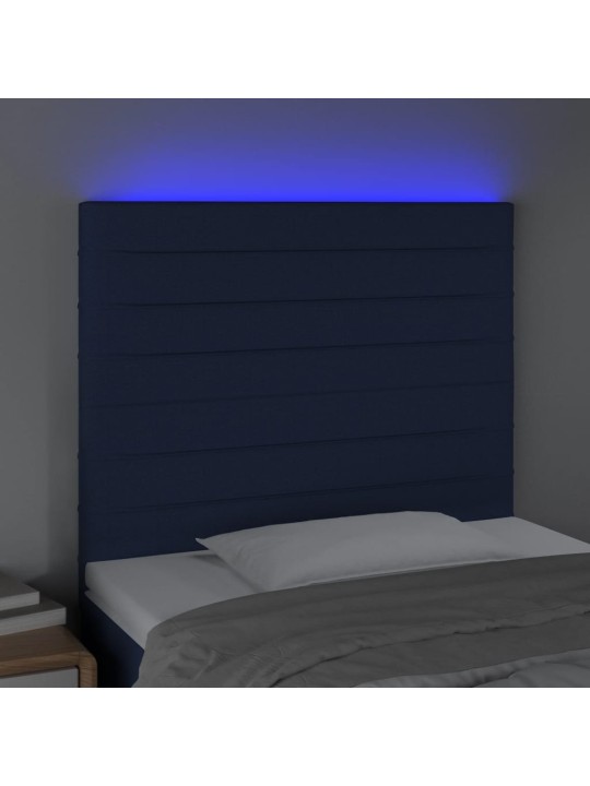 LED-voodipeats, sinine, 100x5x118/128 cm, kangas