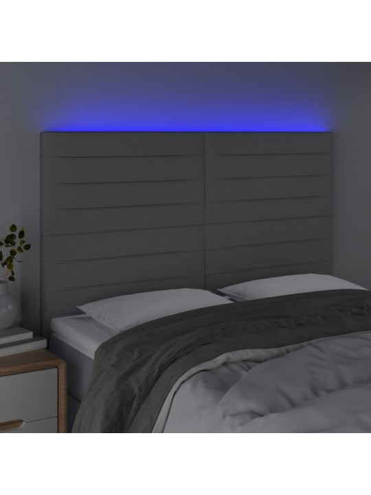 Led-voodipeats, helehall, 144x5x118/128 cm, kangas