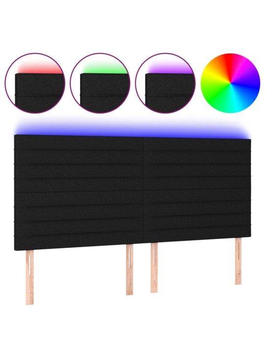 LED-voodipeats, must, 160x5x118/128 cm, kangas