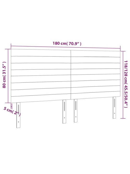 LED-voodipeats, tumehall, 180x5x118/128 cm, kangas