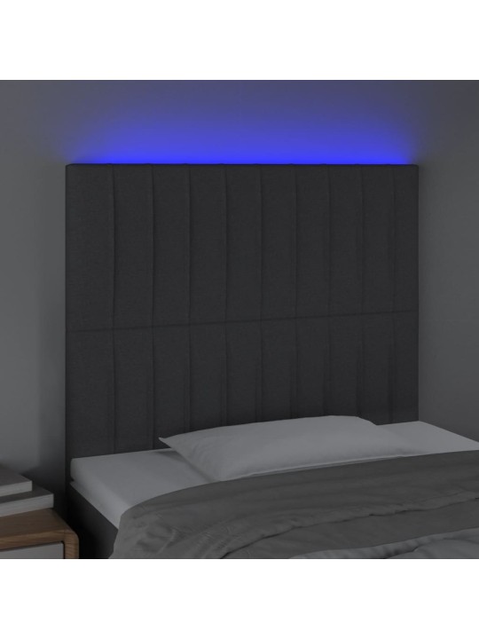 LED-voodipeats, tumehall, 100x5x118/128 cm, kangas