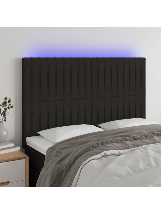 LED-voodipeats, must, 144x5x118/128 cm, kangas