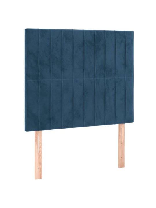 LED-voodipeats, tumesinine, 80x5x118/128 cm, samet