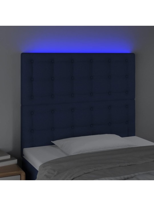 LED-voodipeats, sinine, 100x5x118/128 cm, kangas