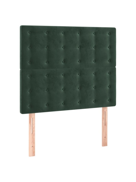 LED-voodipeats, tumeroheline, 100x5x118/128 cm, samet