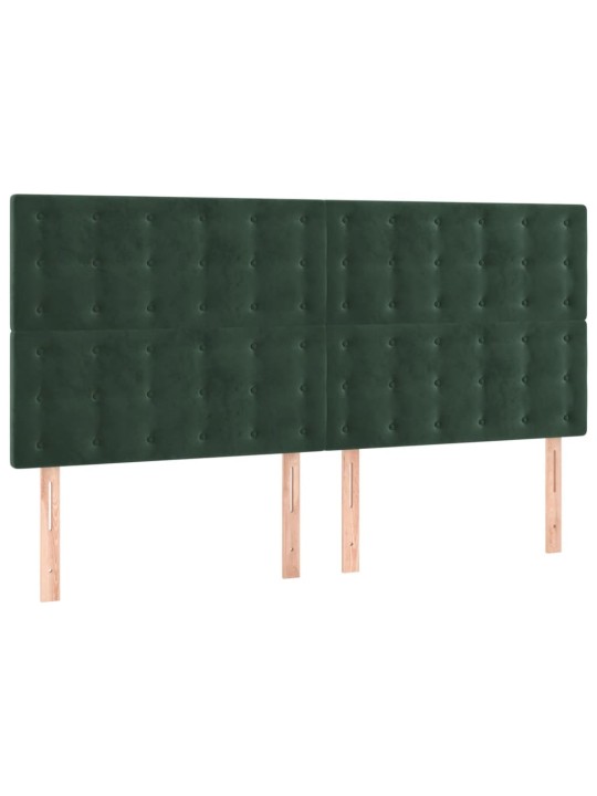 LED-voodipeats, tumeroheline, 160x5x118/128 cm, samet