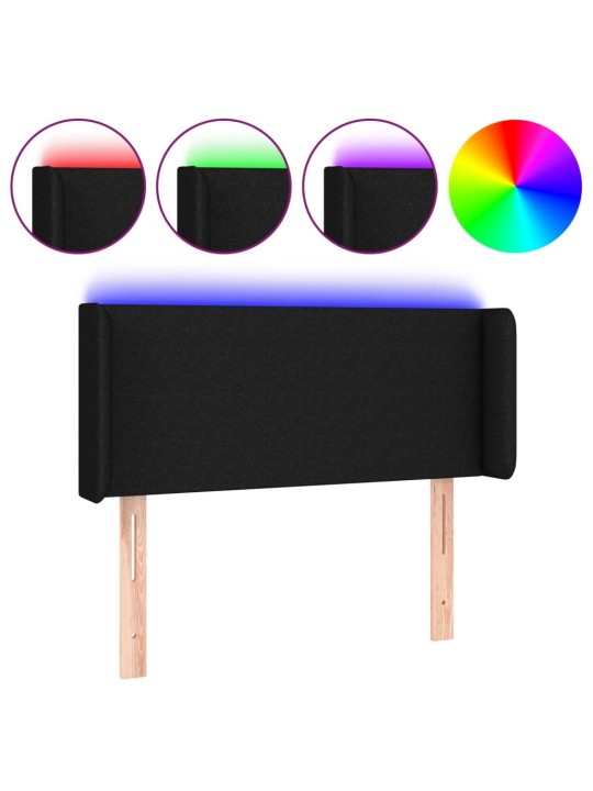 LED-voodipeats, must, 103x16x78/88 cm, kangas
