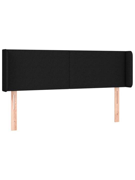 Led-voodipeats, must, 147x16x78/88 cm, kangas