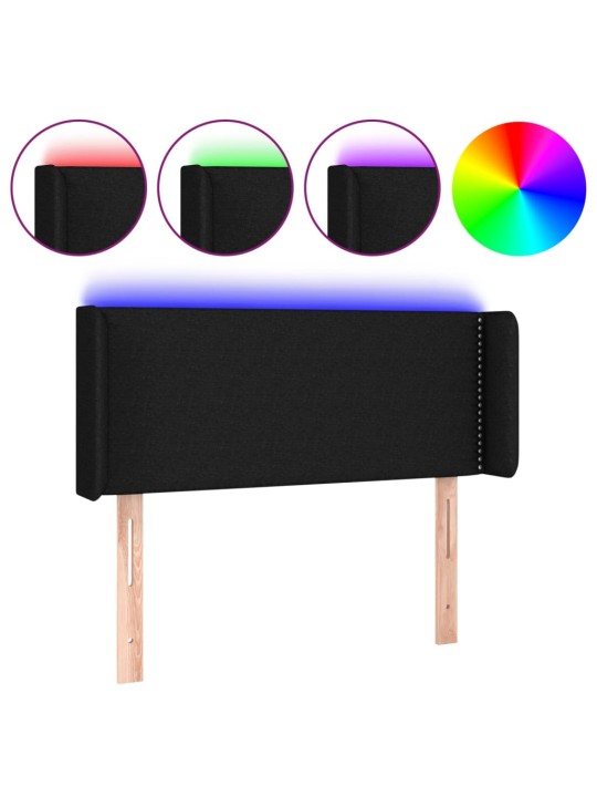 Led-voodipeats, must, 103x16x78/88 cm, kangas