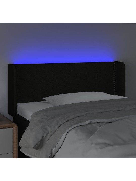 Led-voodipeats, must, 103x16x78/88 cm, kangas