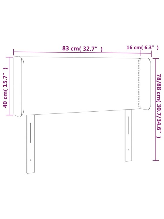 LED-voodipeats cappuccino 83x16x78/88 cm kunstnahk