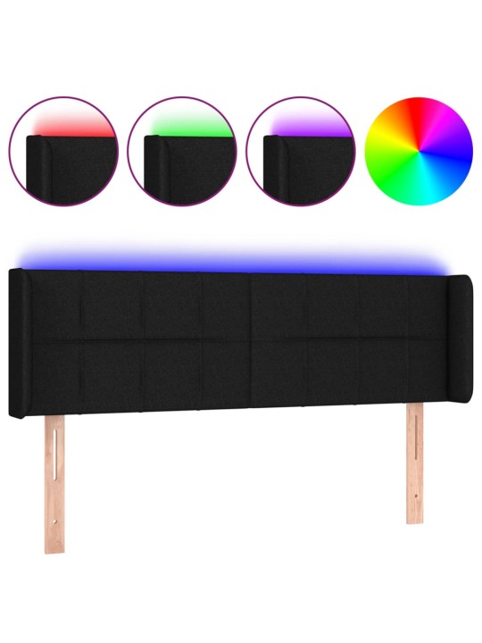 LED-voodipeats, must, 147x16x78/88 cm, kangas