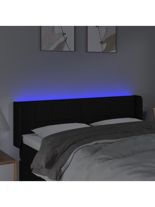 LED-voodipeats, must, 147x16x78/88 cm, kangas