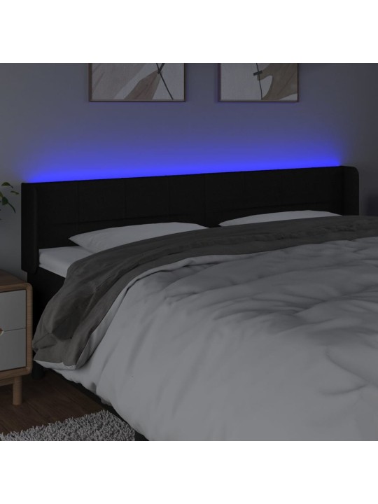 LED-voodipeats, must, 203x16x78/88 cm, kangas