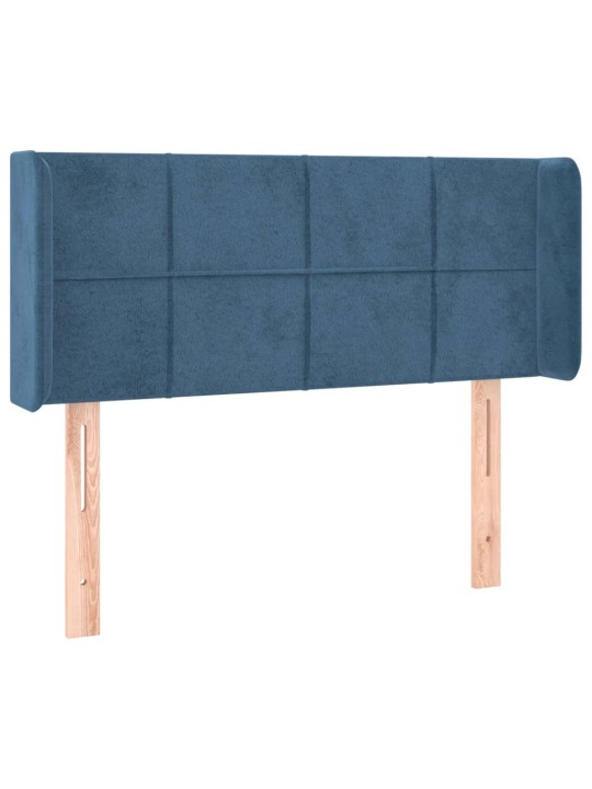 LED-voodipeats, tumesinine, 93x16x78/88 cm, samet
