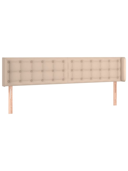 Led-voodipeats cappuccino 163x16x78/88 cm kunstnahk