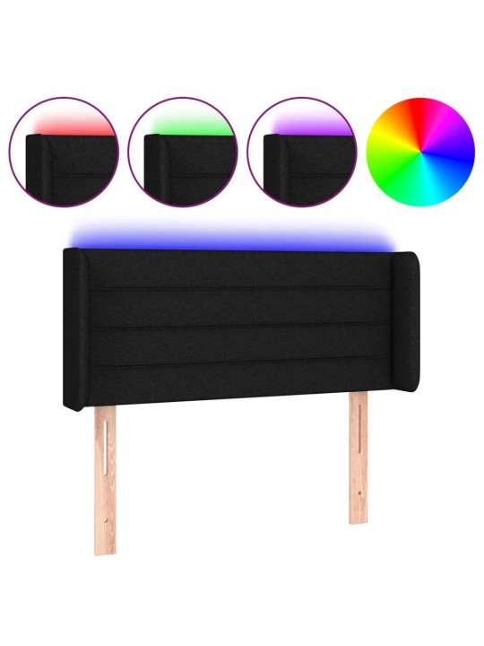LED-voodipeats, must, 103x16x78/88 cm, kangas