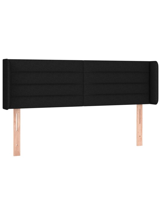 Led-voodipeats, must, 147x16x78/88 cm, kangas