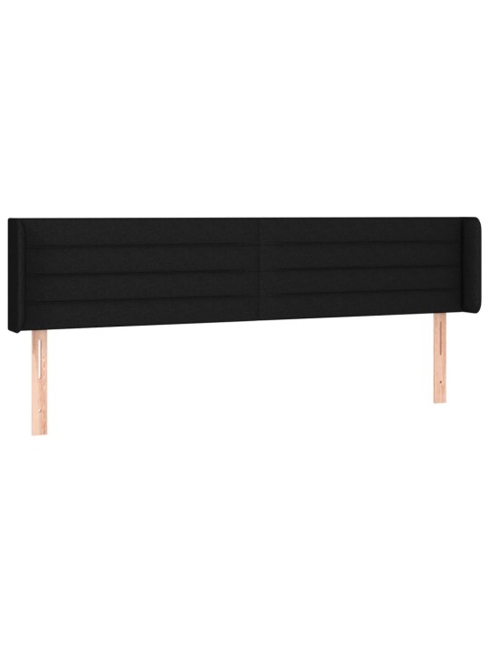 Led-voodipeats, must, 163x16x78/88 cm, kangas