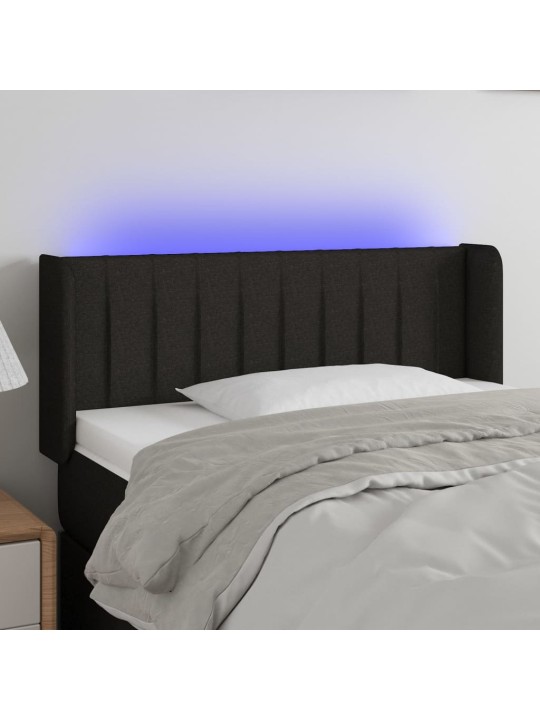 Led-voodipeats, must, 83x16x78/88 cm, kangas