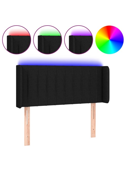 Led-voodipeats, must, 103x16x78/88 cm, kangas