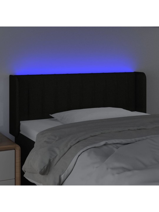 Led-voodipeats, must, 103x16x78/88 cm, kangas
