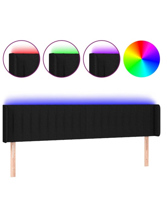 LED-voodipeats, must, 183x16x78/88 cm, kangas