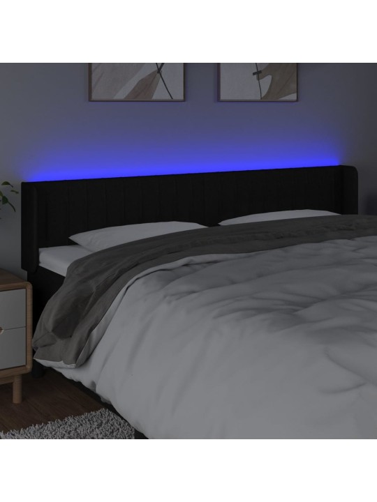 LED-voodipeats, must, 183x16x78/88 cm, kangas