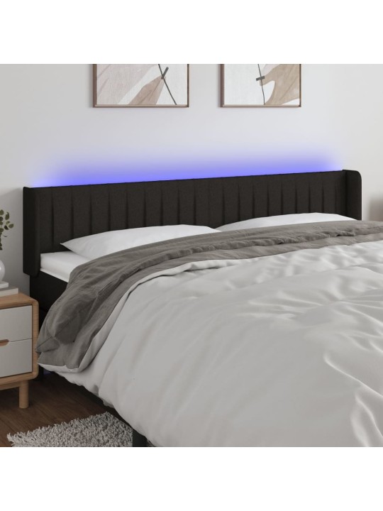 LED-voodipeats, must, 183x16x78/88 cm, kangas