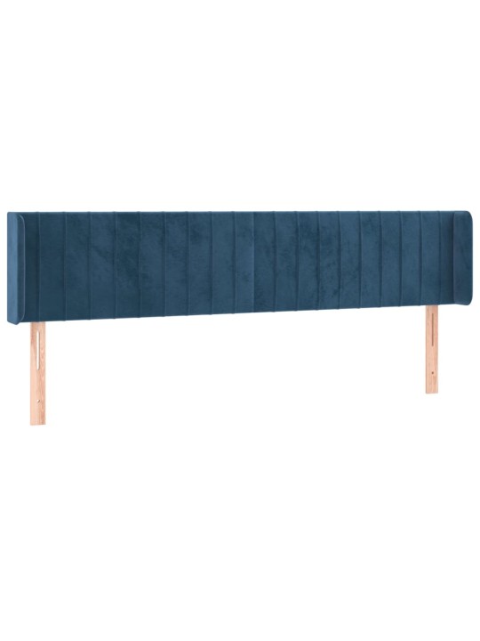 LED-voodipeats, tumesinine, 163x16x78/88 cm, samet