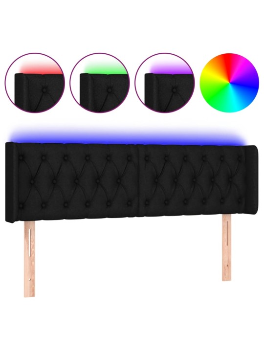 LED-voodipeats, must, 147x16x78/88 cm, kangas
