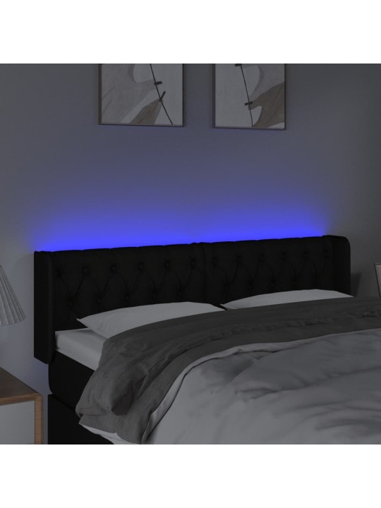 LED-voodipeats, must, 147x16x78/88 cm, kangas