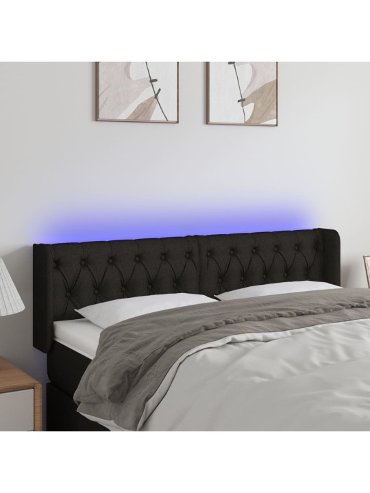 LED-voodipeats, must, 147x16x78/88 cm, kangas