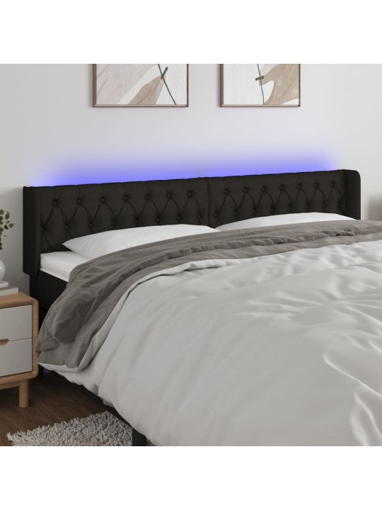 LED-voodipeats, must, 203x16x78/88 cm, kangas