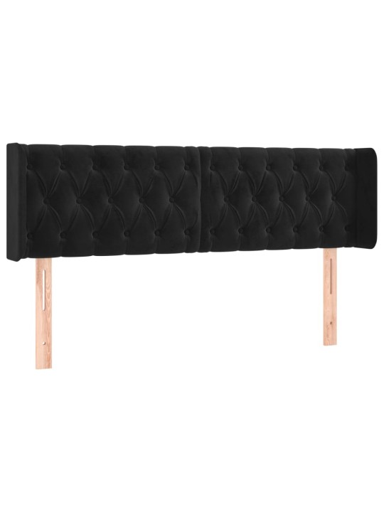 LED-voodipeats, must, 147x16x78/88 cm, samet