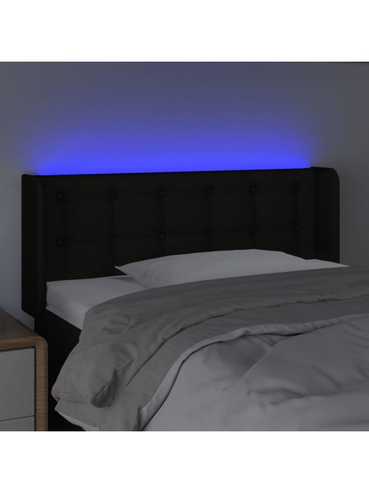 Led-voodipeats, must, 103x16x78/88 cm, kangas