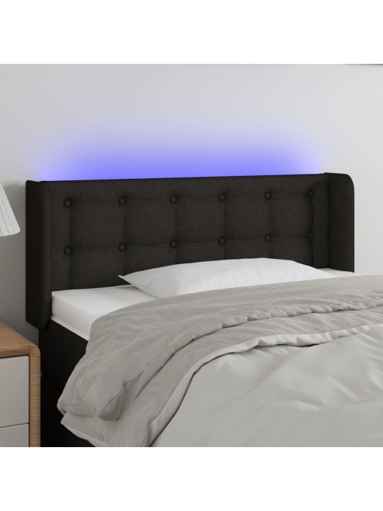 Led-voodipeats, must, 103x16x78/88 cm, kangas