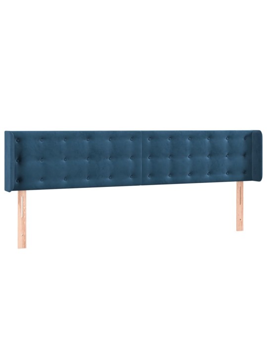 LED-voodipeats, tumesinine, 163x16x78/88 cm, samet