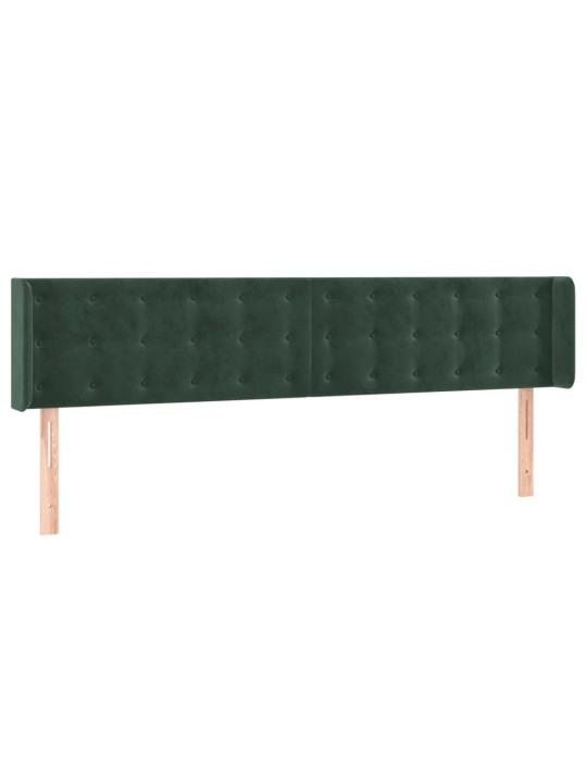 LED-voodipeats, tumeroheline, 203x16x78/88 cm, samet