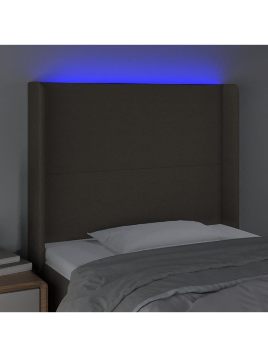 LED-voodipeats, pruunikashall, 83x16x118/128 cm, kangas